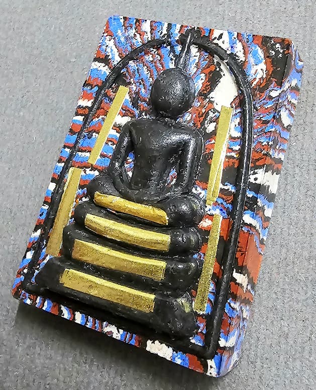 พระสมเด็จเนื้อใบลานสายรุ้ง ฝังตระกรุดทองคำแท้ 1 ดอก เมตตาบารมี๙รอบ" หลวงปู่คีบ ธีรปัญโญ วัดป่าสุทธาว - 5