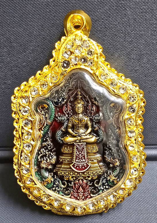 เหรียญพระแก้วรุ่น "มหาจักรพรรดิ์" หลวงปู่จื่อ พันธมุตโต เนื้อทองทิพย์ซาติน ลงยามาสเตอร์พีชหน้า-หลัง - 5
