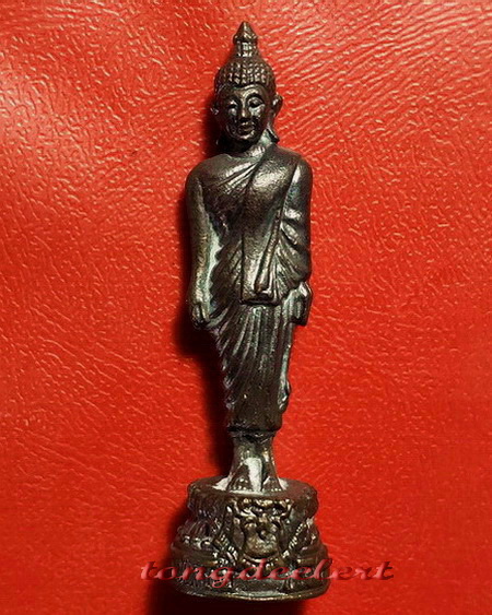 พระพุทธเจ้าปางเปิดโลก หลวงปู่หลิว วัดไร่แตงทอง ปี 2539 เนื้อนวโลหะ ขนาดห้อยคอ สวยมากค่ะ - 1