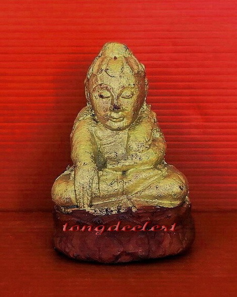 พระบัวเข็มไม้โพธิ์แกะศิลปะมอญพม่า ขนาดหน้าตัก 2 นิ้ว น่ารักมากค่ะ - 1