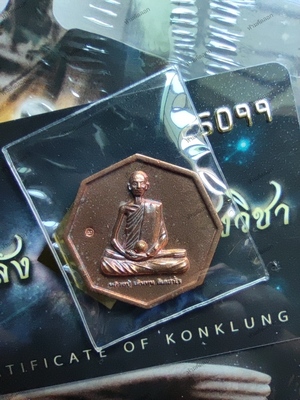 เหรียญเพชรยอดมงกุฎ เนื้อสัมฤทธิ์ หลวงปู่เดินหน อิเกสาโร - 1