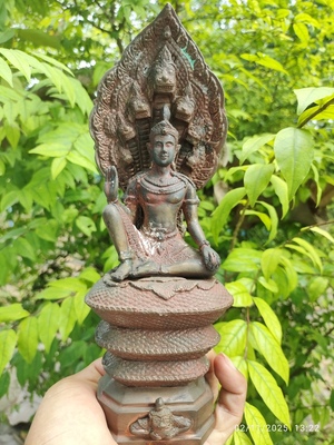 พระบูชาจตุคามรามเทพ นาคปรก 7 เศียร สูง 9 นิ้ว - 1