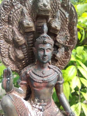 พระบูชาจตุคามรามเทพ นาคปรก 7 เศียร สูง 9 นิ้ว - 4