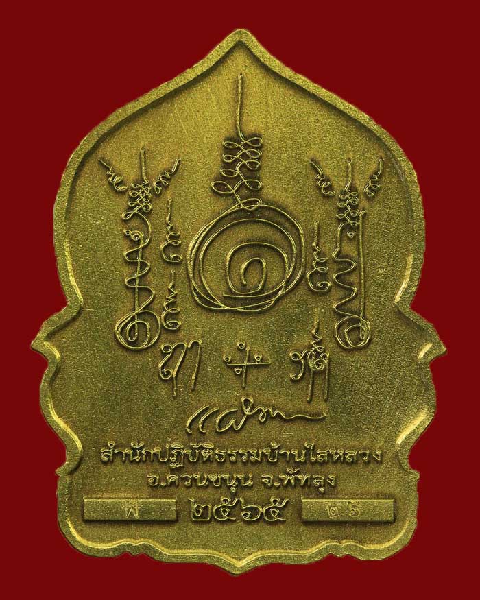 เหรียญหลวงปู่แผ้ว สำนักสงฆ์ปฏิบัติธรรมบ้านใสหลวง จ.พัทลุง รุ่น รวยพันล้าน ปี 65 เนื้อซาติน # 26 - 2