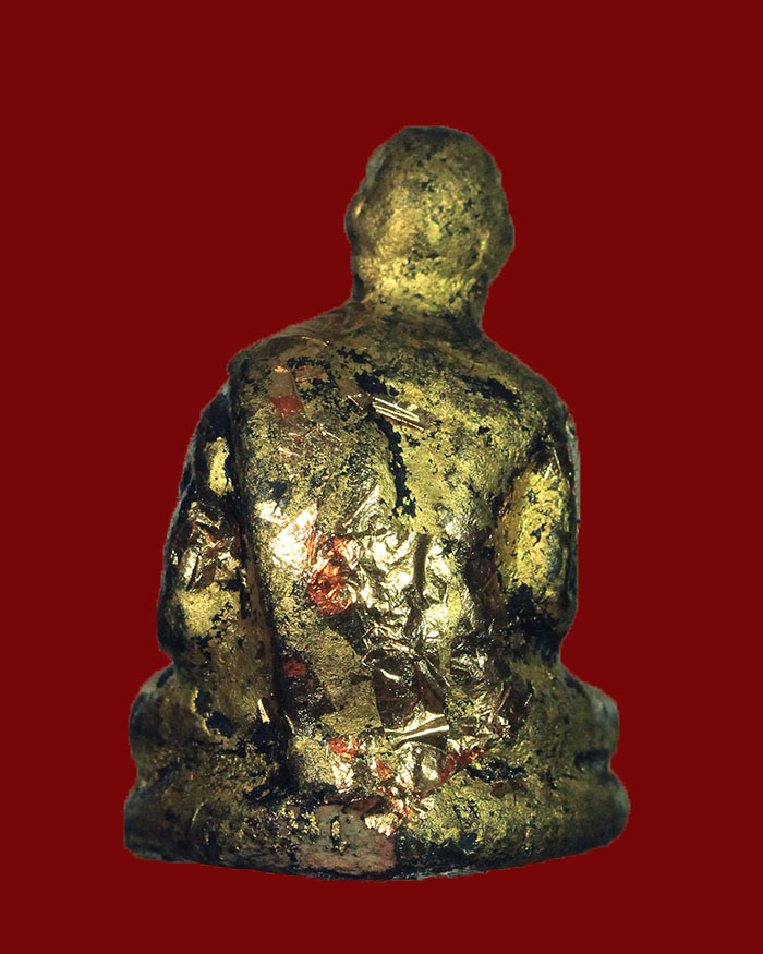 รูปเหมือนหลวงพ่อสงฆ์ วัดเจ้าฟ้าศาลาลอย จ.ชุมพร ปี 95 เนื้อดินชุบรักปิดทอง - 2