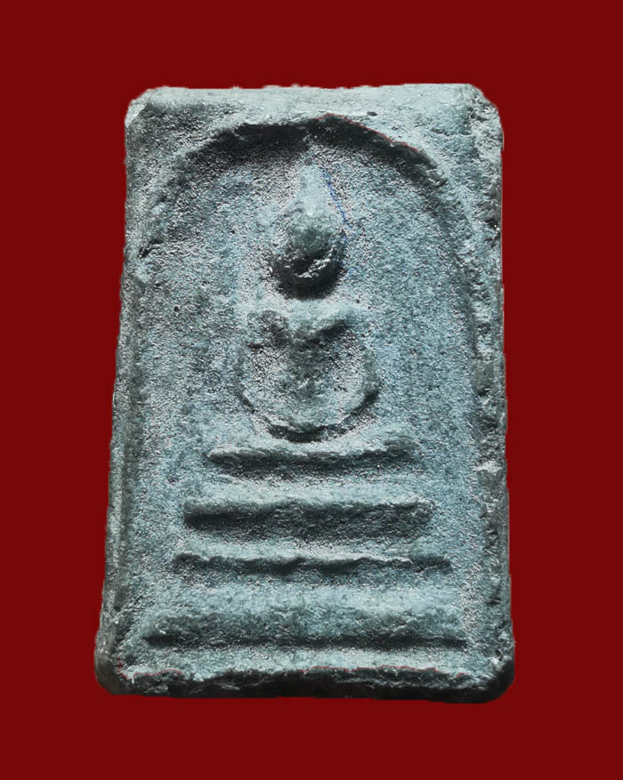 พระสมเด็จอาจารย์เลื่อน วัดสามแก้ว จ.ชุมพร หลังเรียบ เนื้อสีเทา - 1