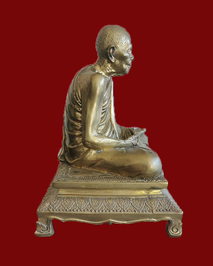 พระบูชารุ่นแรกหลวงพ่อเลิบ วัดท้องต้มน้อย อ.ทุ่งตะโก จ.ชุมพร ปี 53 ขนาดหน้าตัก 9 นิ้ว  - 4