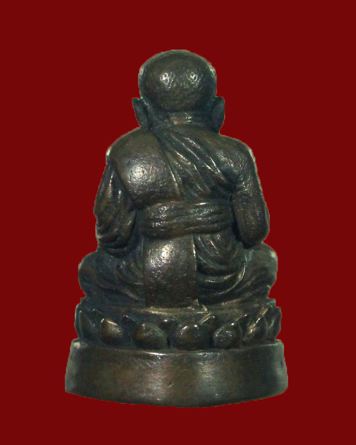 รูปหล่อหลวงปู่ทวด พระนามาภิไธย สก วัดห้วยมงคล จ.ประจวบคีรีขันธ์ รุ่นแรก ปี 2544 เนื้อนวะ - 2