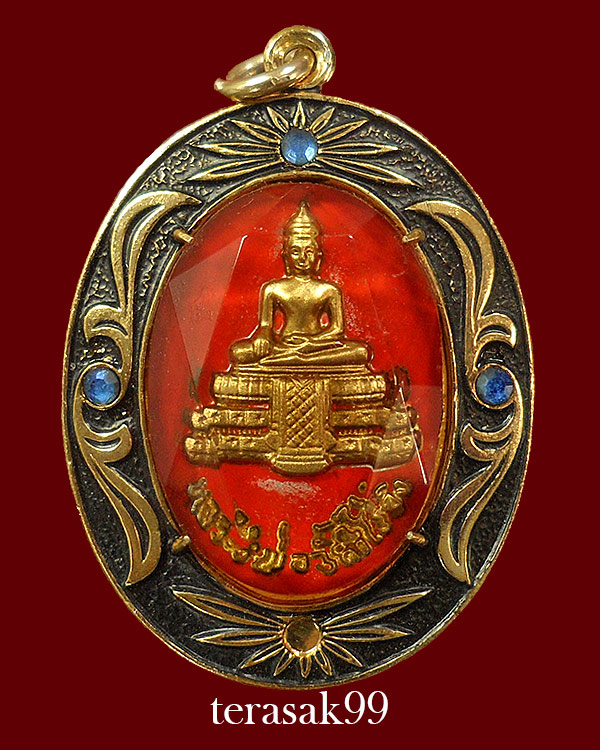 ล็อกเก็ตหลวงพ่อวัดไร่ขิง หลังพระประจำวันอาทิตย์ สีแดง สวยๆ - 1