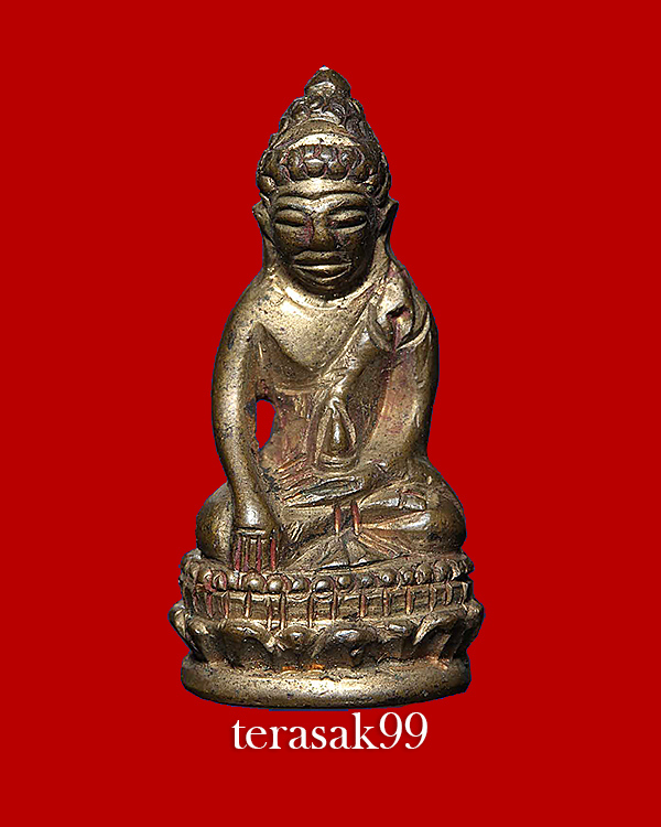 พระกริ่ง อาจารย์เชื้อ วัดสะพานสูง บางซื่อ เนื้อทองผสมแต่งเก่าสวยงาม - 1