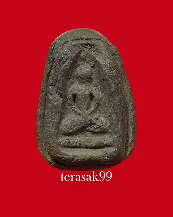 พระเม็ดบัว พิมพ์สมาธิเพชร เจ้าคุณโพธิ์ กรุวัดชัยพฤกษ์มาลา เนื้อดำ ราคาเบาๆ(2) - 1