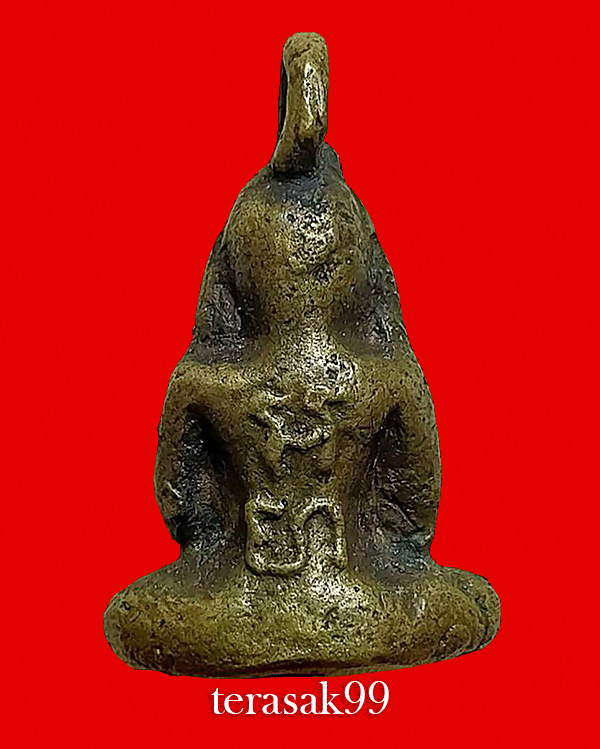 พระปิดตาหลวงพ่อยุ้ย วัดบางกะปิ เนื้อทองผสม รุ่นแรก ปี2485 สวยๆราคาเบาๆ - 2