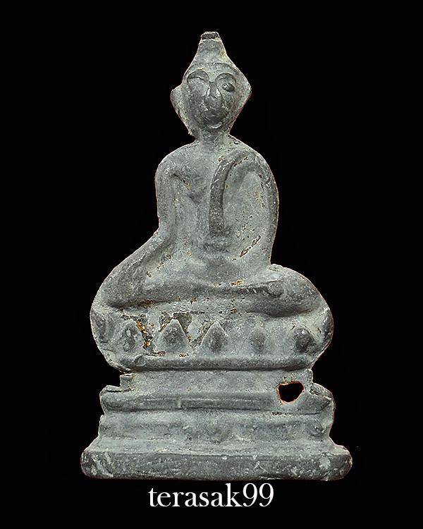 พระอู่ทองฐานสูง กรุวัดเทวสังฆาราม(วัดเหนือ) กาญจนบุรี เนื้อชิน - 1