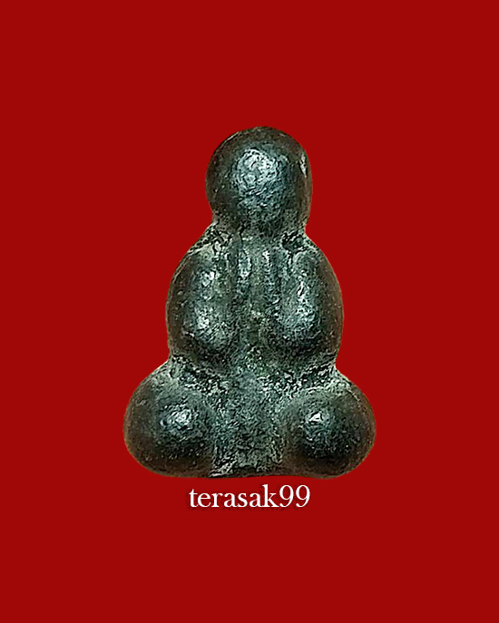 พระปิดตาสองหน้า เนื้อตะกั่วลงรัก หลวงพ่อเดิม วัดหนองโพ จ.นครสวรรค์ ราคาเบาๆ - 1