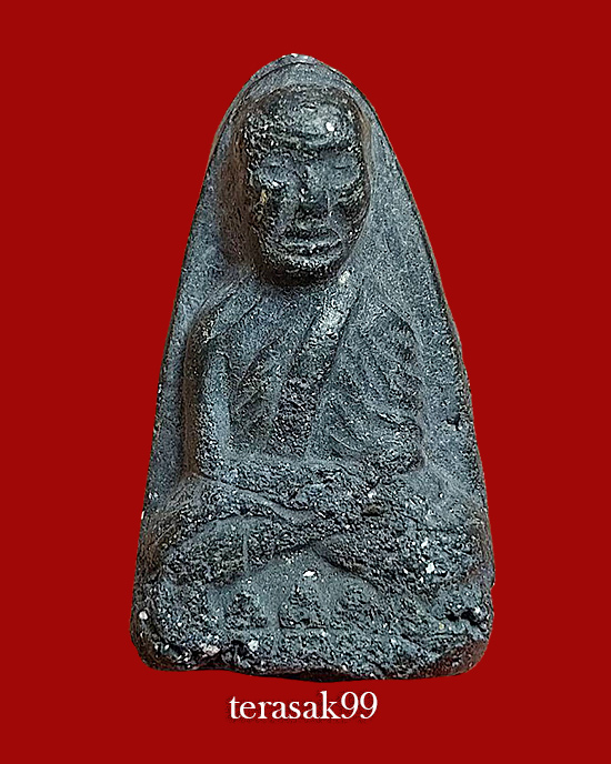 พระหลวงปู่ทวด วัดประสาทฯ กทม. พิมพ์ใหญ่ปลายมน เนื้อดำ สวยๆราคาเบาๆ - 1