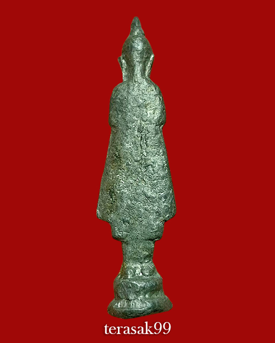 พระกรุวัดเลียบ พิมพ์ยืน(ปางห้ามญาติ) เนื้อชินเงิน กรุงเทพฯ (7) - 2