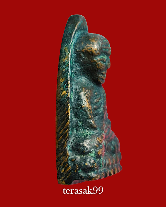 หลวงพ่อทวดหลังเตารีด วัดไทรใต้ นครสวรรค์ พิมพ์หน้าหนุ่ม(นิยม) เนื้อทองผสม ปี๒๕๐๖ - 3