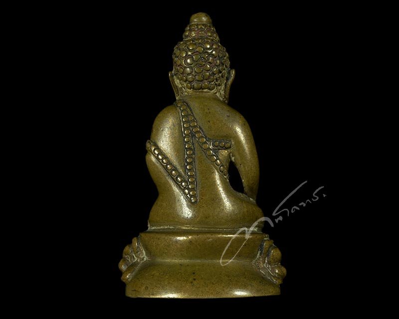 พระกริ่งรุ่นน้ำท่วมปี 2485 วัดสุทัศน์ฯ ชนิดวรรณะเหลือง แต่งโดยฝีมือนายช่างประสาร ศรีไทย - 2