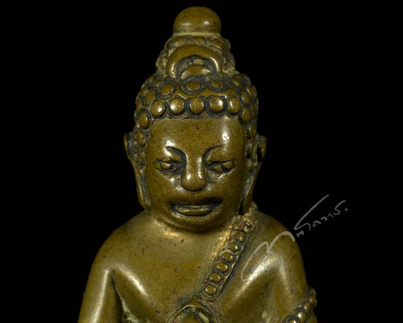 พระกริ่งรุ่นน้ำท่วมปี 2485 วัดสุทัศน์ฯ ชนิดวรรณะเหลือง แต่งโดยฝีมือนายช่างประสาร ศรีไทย - 3