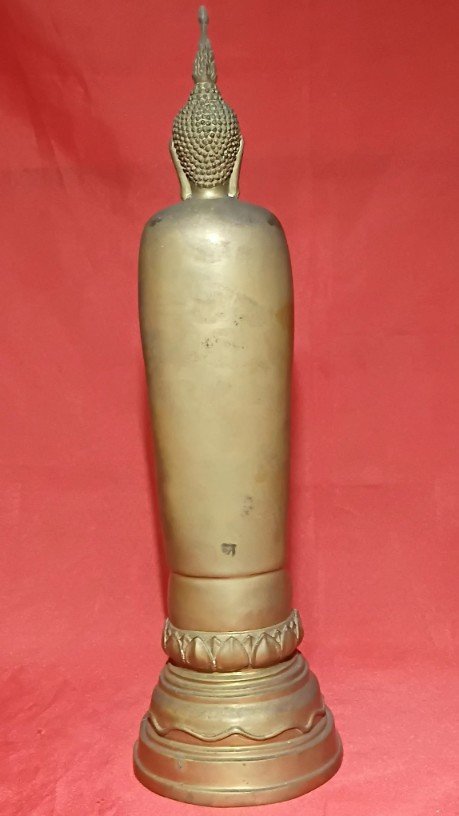 พระบูชาหลวงพ่อโต วัดอินทรวิหาร บางขุนพรหม สูง 15 นิ้ว เนื้อทองผสม - 2