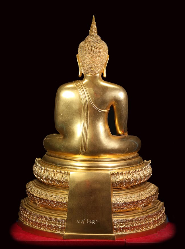 หลวงพ่อวัดไร่ขิง หน้าตัก 9 นิ้ว กระหลั่ยทอง สภาพสวยงดงามอลังการพระบูชาองค์ใหญ่เข้าบ้านสักองค์ เสริมโ - 2