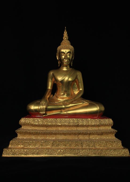 พระบูชาพระพุทธไตรรัตนนายก (โต) วัดกัลยาณมิตรรุ่น๑ ขนาดหน้าตัก 9-10นิ้ว ปิดทองแท้ องค์ใหญ่มากนะครับ - 1