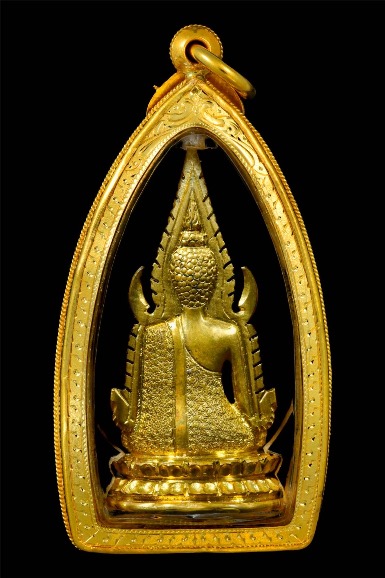 พระพุทธชินราช วัดสุทัศน์ฯ รุ่นอินโดจีน พิมพ์แต่งใหม่ ช่างโอวเล็ก เนื้อทองเหลือง ปี 2485 มีโค๊ต - 2