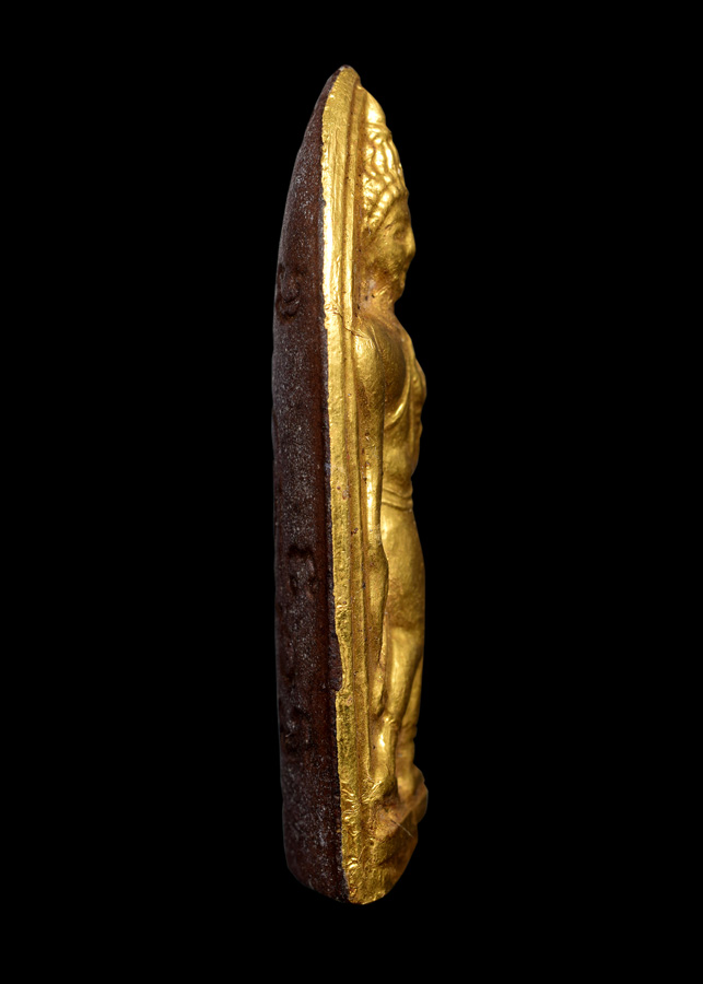 พระลีลาว่านเศรษฐีหลวงพ่อเต๋ คงทอง วัดสามง่าม บุทองคำพิมพ์ใหญ่ ตอกเล็ก ปี2507  - 4