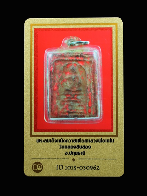 พระสมเด็จหนังควายเผือก หลวงพ่อหม่น วัดคลองสิบสอง จ.ปทุมธานี - 2