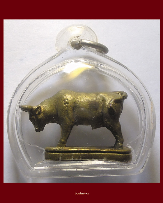 วัวธนู หลวงพ่อมี วัดมารวิชัย เนื้อทองผสม รุ่นมีเงินมีทอง (รุ่นแรก) ปี 2540 - 2