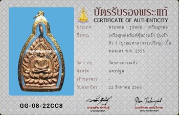 เหรียญหล่อเจ้าสัว3 วัดกลางบางแก้ว เนื้อทองแดง ปี2555 - 3