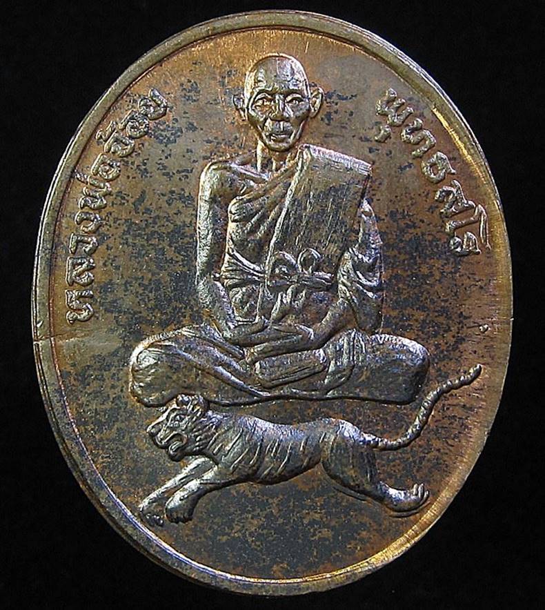 เหรียญนั้งเสือ หลวงพ่อจ้อย พุทธสโร วัดหนองน้ำเขียว (G21) - 1