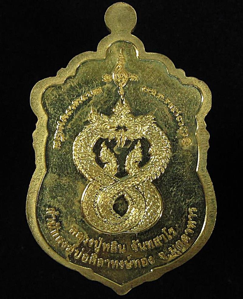 เหรียญเสมาหัวเสือ รุ่นทรัพย์นาคา หลวงปู่หลิน จ.มุกดาหาร (G30) - 2