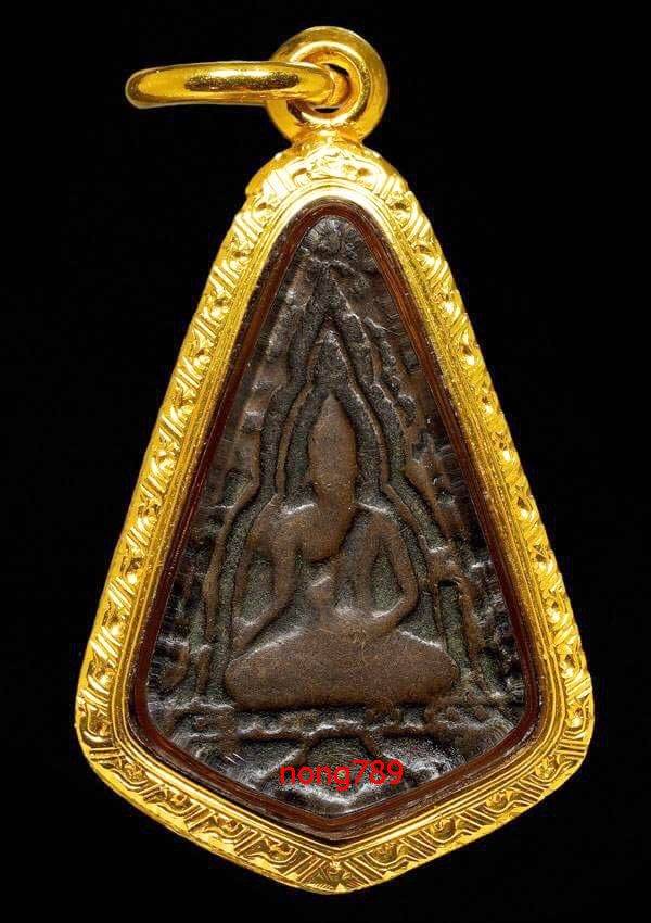 หลวงพ่อขัน วัดนกกระจาบ ก้นแมลงสาป พิมพ์ใหญ่ เนื้อสำริด - 1