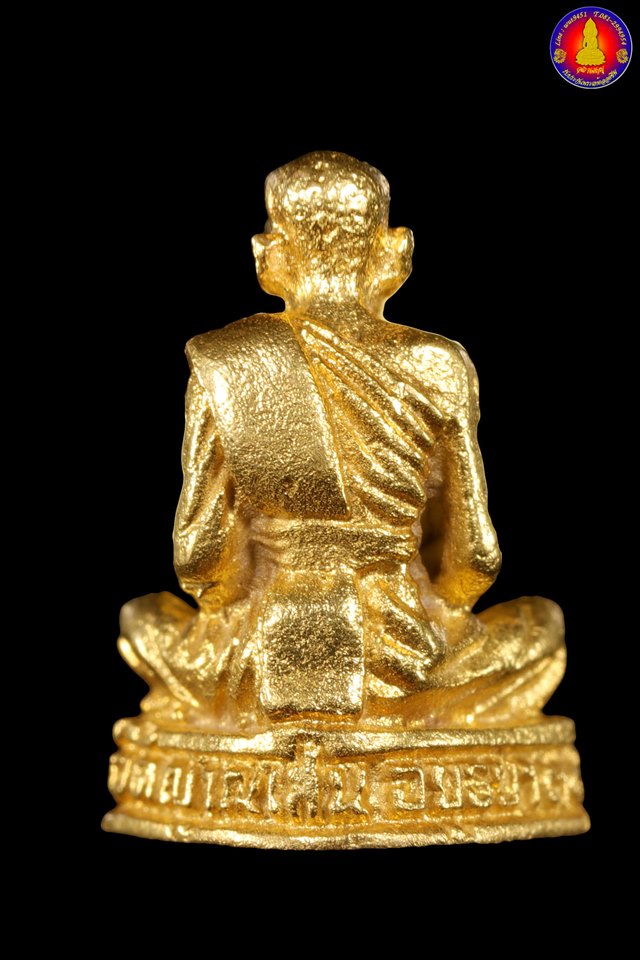 รูปหล่อลอยองค์พิมพ์จิ๋ว เนื้อทองคำ หลวงปู่ชื้น พุทธสโร วัดญาณเสน จ.พระนครศรีอยุธยา ปี2539 - 3