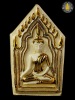 หลวงปู่ชื้น วัดญาณเสน พระขุนแผนแขนอ่อนรุ่นแรก เคลือขาวเดินน้ำทอง หลังแผ่นทองคำแท้ ตอกโค๊ดหมายเลข 55 