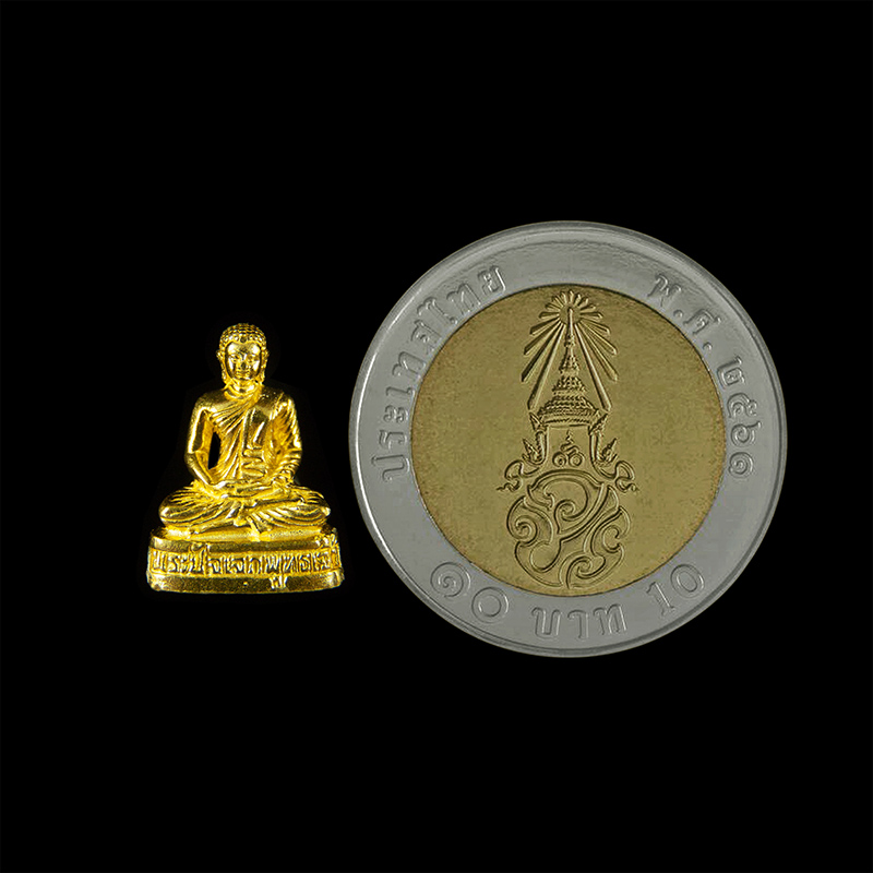 พระปัจเจกพุทธเจ้า หน้าตัก ๑ ซ.ม. เนื้อทองคำ หลวงพ่อเล็ก วัดท่าขนุน ปี๒๕๕๐ - 4