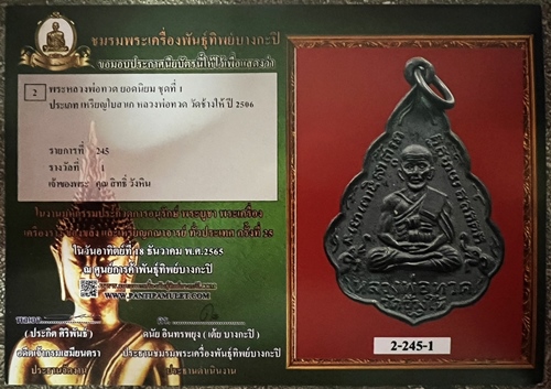 เหรียญหลวงปู่ทวด วัดช้างให้ พิมพ์ใบสาเก บล็อคหน้าแก่ ปี 2506 - 4