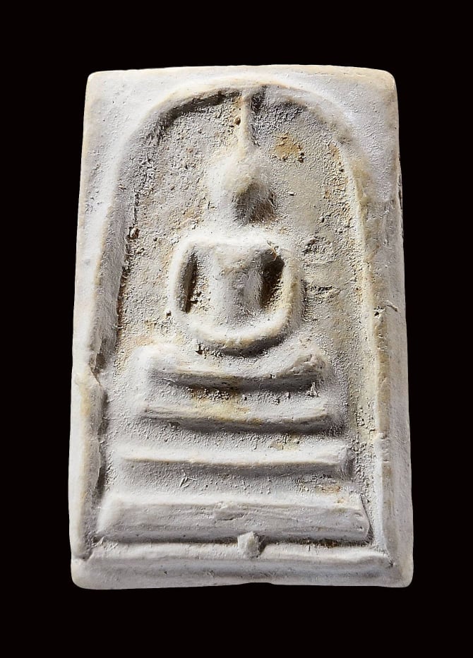 พระสมเด็จหลวงปู่ลำภูออกวัดบางขุนพรหมพิมพ์ใหญ่ต้อ(ไหล่จุดฐานจุด)หลังเรียบแช่น้ำมนต์ - 1