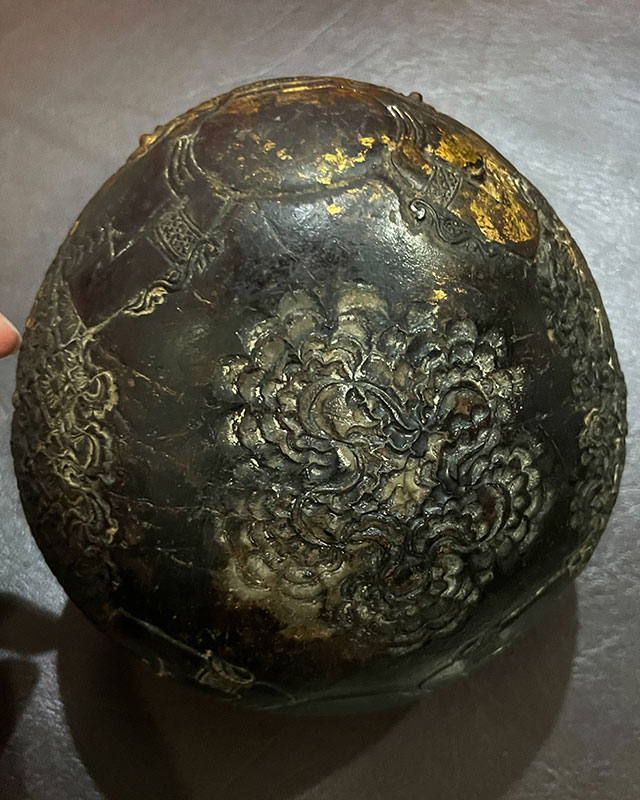 ราหู กะลาตาเดียวแกะทั้งลูก ขนาด 5 นิ้วเศษ เก่าเก็บหลายสิบปี - 4