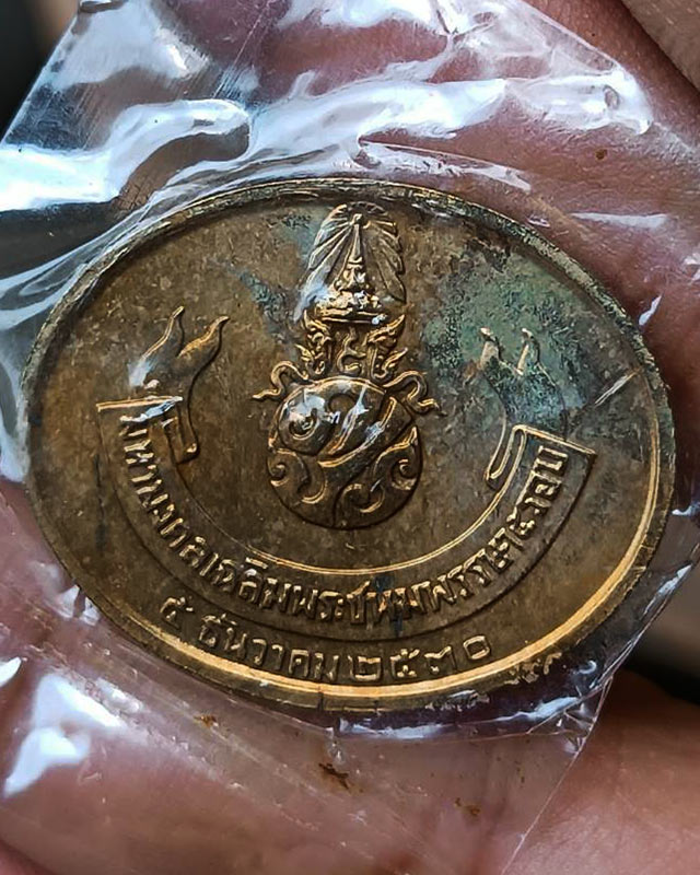 2.ราคาพิเศษ !! เหรียญพระนอน วัดโพธิ์ หลัง ภปร. พิธีใหญ่ ปี 2530 ซองเดิมๆไม่ผ่านการใช้ มีตำหนิที่ผิว - 2