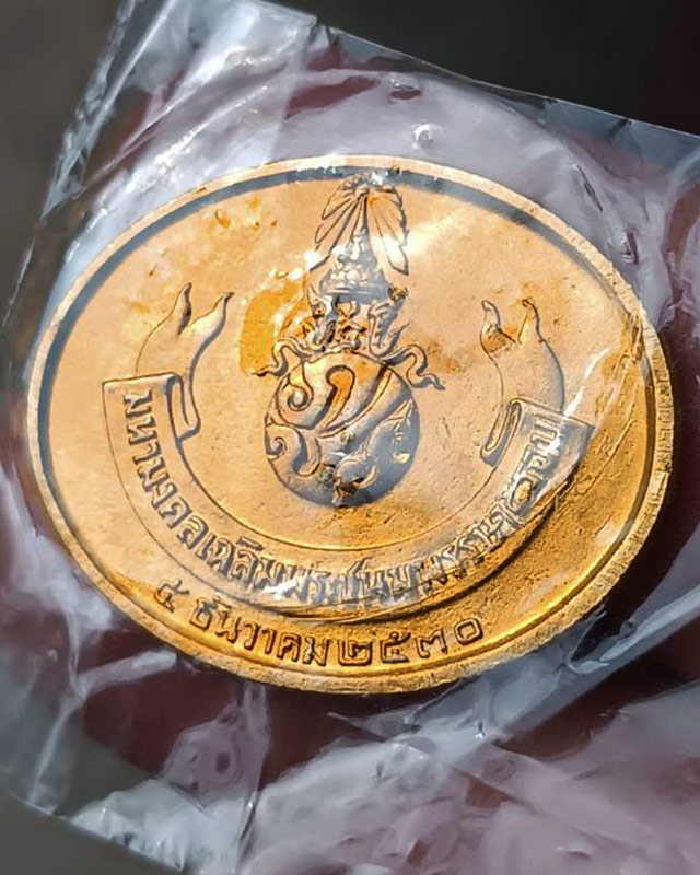 4.ราคาพิเศษ !! เหรียญพระนอน วัดโพธิ์ หลัง ภปร. พิธีใหญ่ ปี 2530 ไม่ผ่านการใช้ มีตำหนิที่ผิวนิดหน่อย - 2