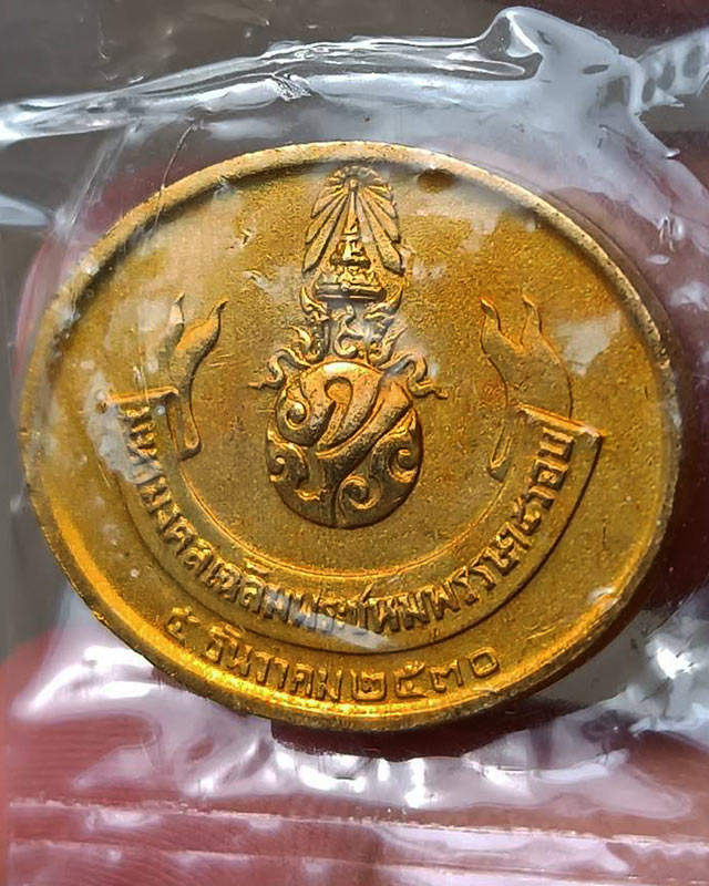 2.ราคาพิเศษ !! เหรียญพระนอน วัดโพธิ์ หลัง ภปร. พิธีใหญ่ ปี 2530 ไม่ผ่านการใช้ มีตำหนิที่ผิวนิดหน่อย - 2