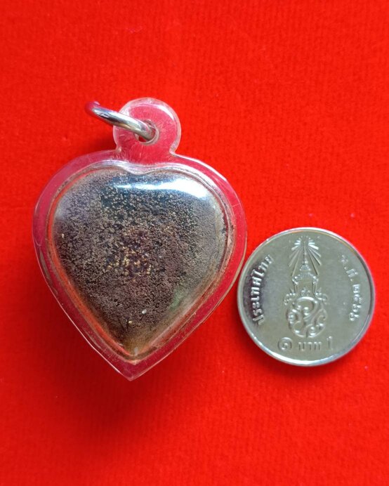 หัวใจเลือด พระอาจารย์นก วัดเขาบังเหย จ.ชัยภูมิ เลี่ยมพร้อมบูชา ของดียุคเก่า สร้างน้อย หายาก - 3