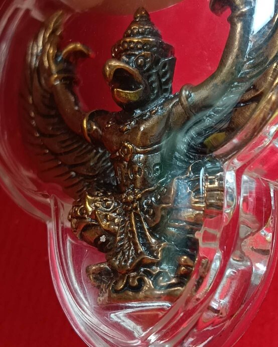 พญาครุฑน้ำมนต์เดือด หลวงปู่ผาด วัดบ้านกรวด จ.บุรีรัมย์ ออกวัดสายโทสี่ใต้ เนื้อสัมฤทธิ์ - 5