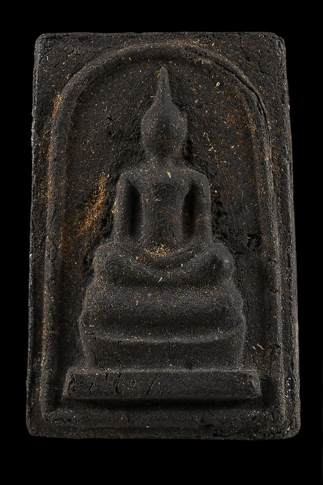 พระสมเด็จโนนผึ้ง เนื้อว่านไพรดำ หลวงปู่หมุน วัดบ้านจาน - 1