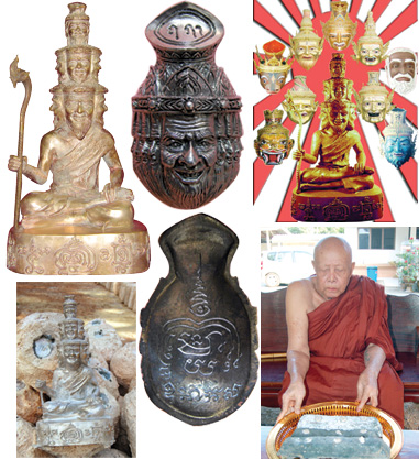 พระฤๅษี (ครูปู่ฤๅษี) 9 หน้า เนื้อจ้าวน้ำเงิน หลวงพ่อทองดำ วัดถ้ำตะเพียนทอง จ.ลพบุรี - 4