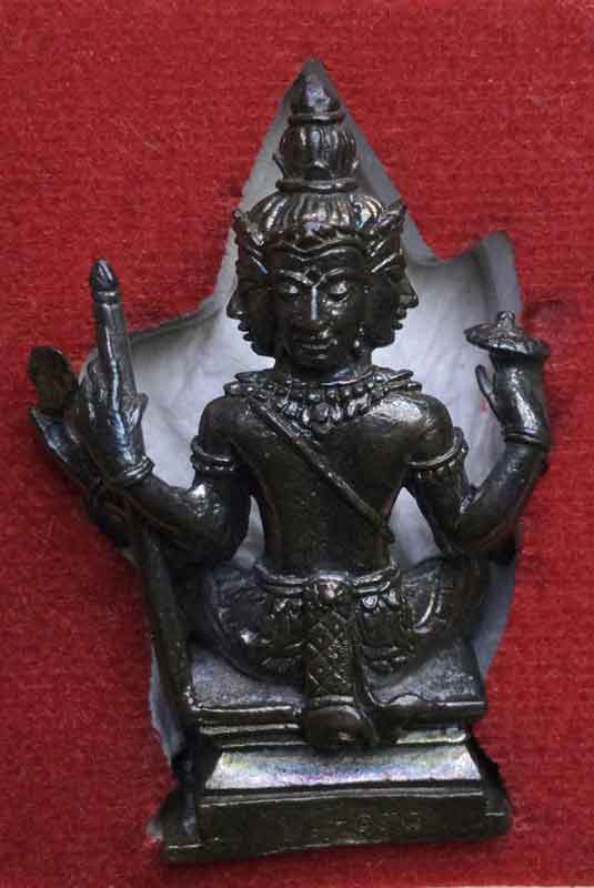 พระพรหม 8 กร รุ่นซ่อมโบสถ์ เนื้อนวะโลหะ หลวงปู่ผาด วัดไร่ จ.อ่างทอง - 2