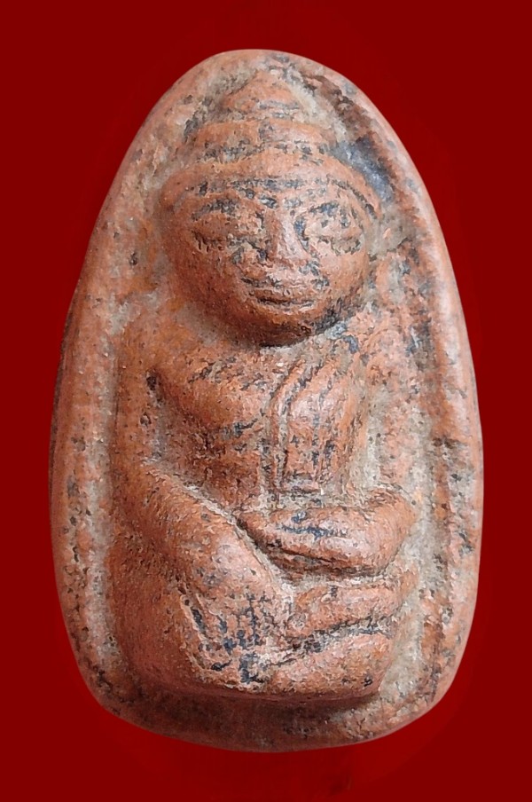 พระพิมพ์วัดถ้ำเสือ เกจิสร้าง ไม่ทราบที่ เก่า มีอายุ - 1