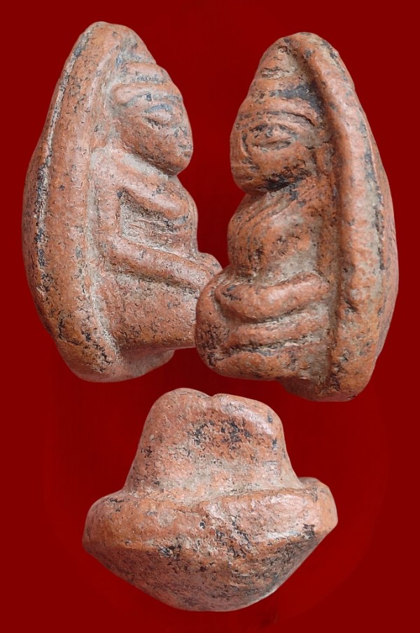 พระพิมพ์วัดถ้ำเสือ เกจิสร้าง ไม่ทราบที่ เก่า มีอายุ - 3